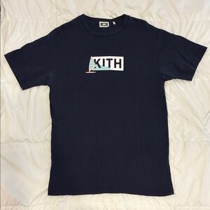 Kith Men's Navy T-Shirt with Box Logo Size M